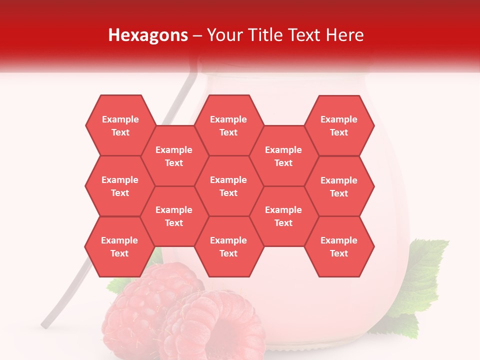 A Jar Of Pink Liquid With Raspberries And A Spoon PowerPoint Template