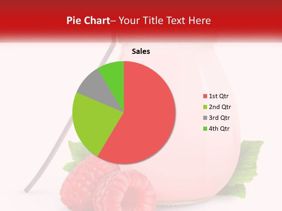 A Jar Of Pink Liquid With Raspberries And A Spoon PowerPoint Template