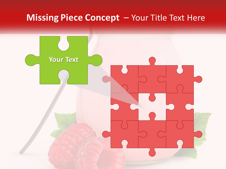 A Jar Of Pink Liquid With Raspberries And A Spoon PowerPoint Template