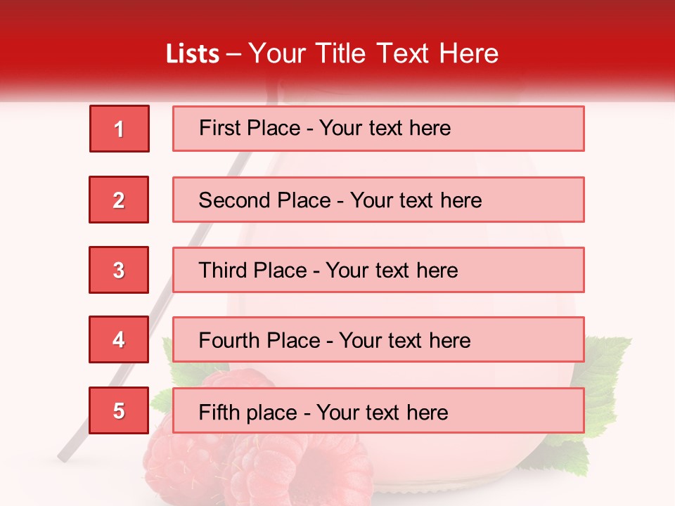 A Jar Of Pink Liquid With Raspberries And A Spoon PowerPoint Template