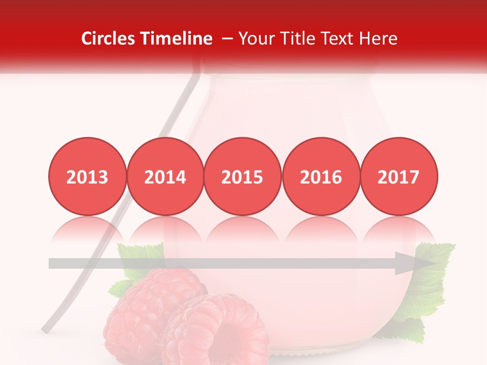 A Jar Of Pink Liquid With Raspberries And A Spoon PowerPoint Template