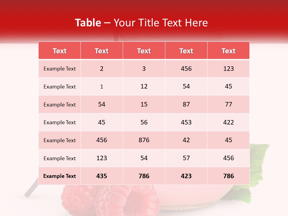 A Jar Of Pink Liquid With Raspberries And A Spoon PowerPoint Template