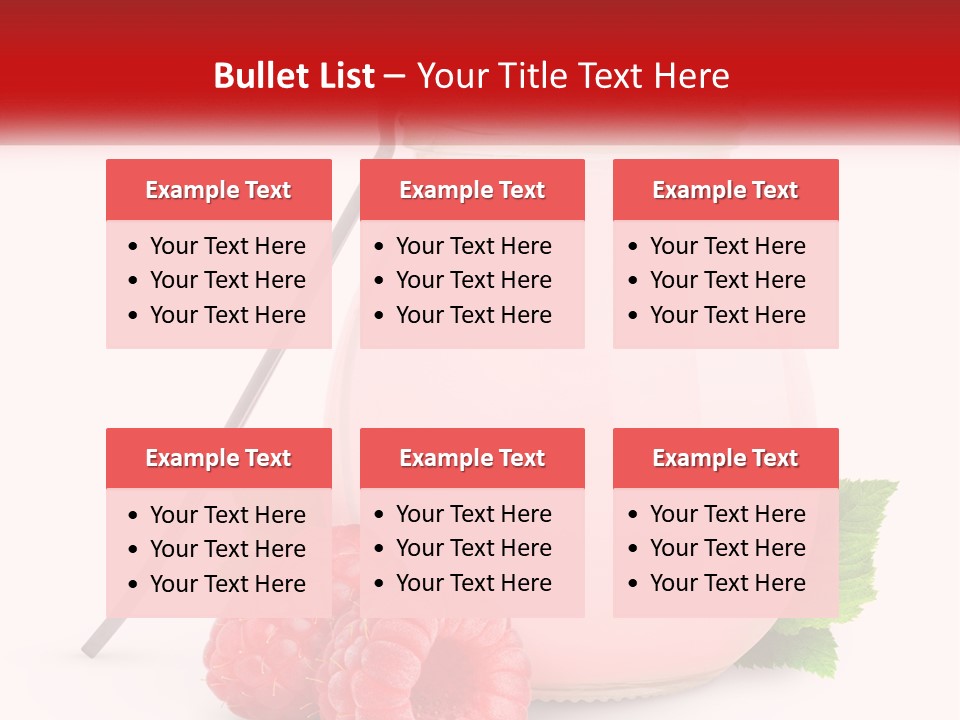 A Jar Of Pink Liquid With Raspberries And A Spoon PowerPoint Template