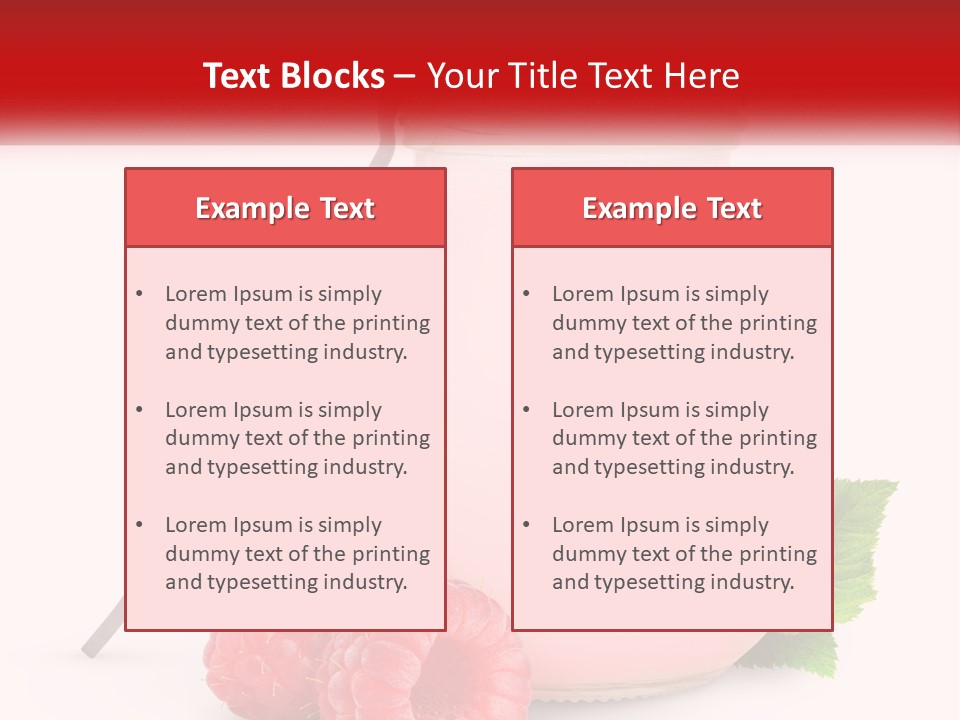 A Jar Of Pink Liquid With Raspberries And A Spoon PowerPoint Template