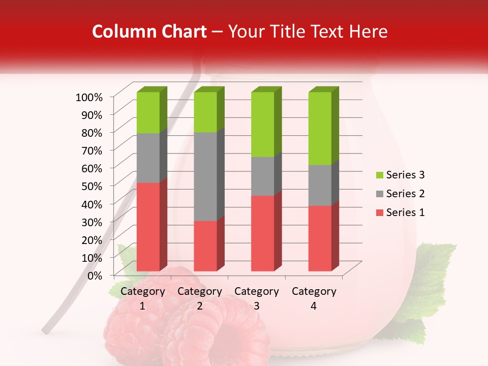 A Jar Of Pink Liquid With Raspberries And A Spoon PowerPoint Template