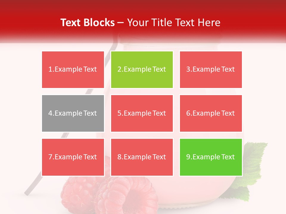 A Jar Of Pink Liquid With Raspberries And A Spoon PowerPoint Template