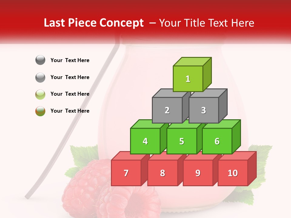 A Jar Of Pink Liquid With Raspberries And A Spoon PowerPoint Template