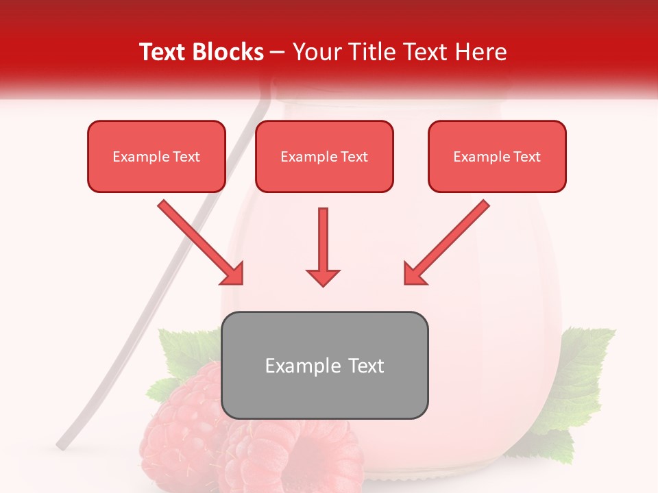 A Jar Of Pink Liquid With Raspberries And A Spoon PowerPoint Template