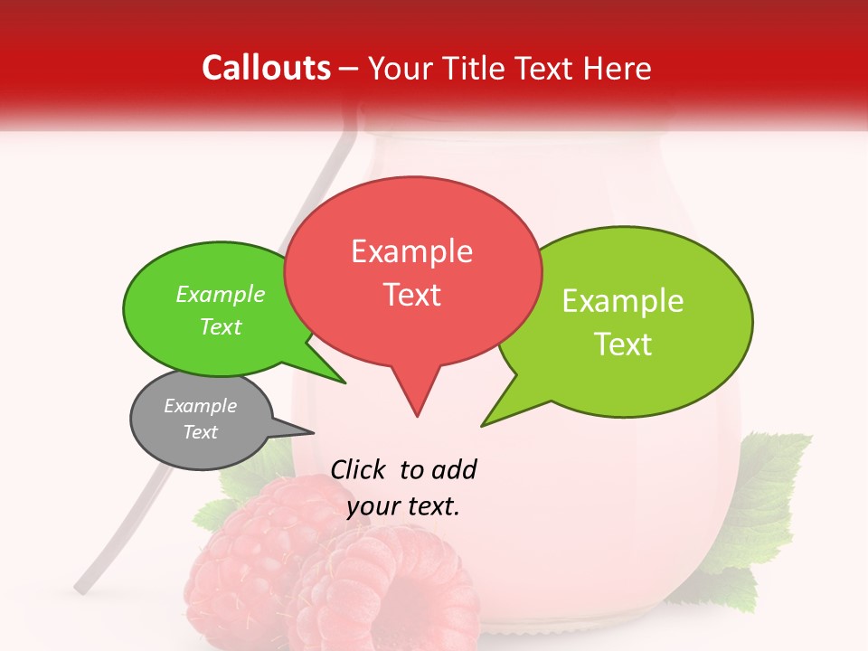 A Jar Of Pink Liquid With Raspberries And A Spoon PowerPoint Template