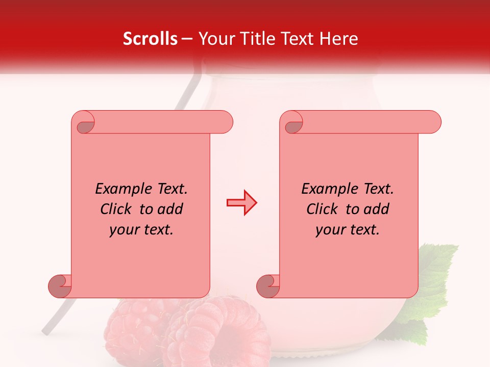 A Jar Of Pink Liquid With Raspberries And A Spoon PowerPoint Template
