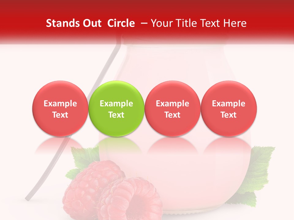 A Jar Of Pink Liquid With Raspberries And A Spoon PowerPoint Template