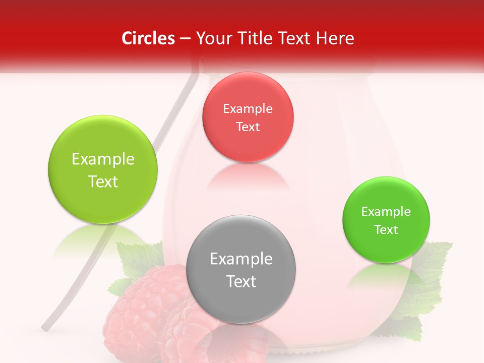 A Jar Of Pink Liquid With Raspberries And A Spoon PowerPoint Template