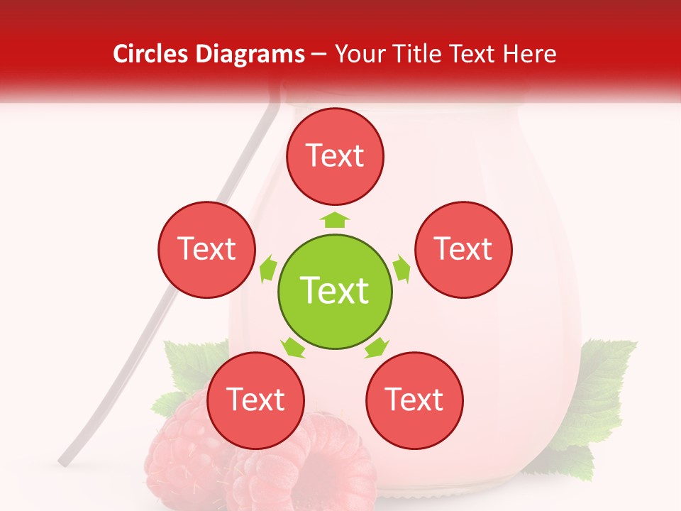 A Jar Of Pink Liquid With Raspberries And A Spoon PowerPoint Template