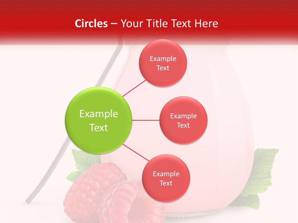 A Jar Of Pink Liquid With Raspberries And A Spoon PowerPoint Template