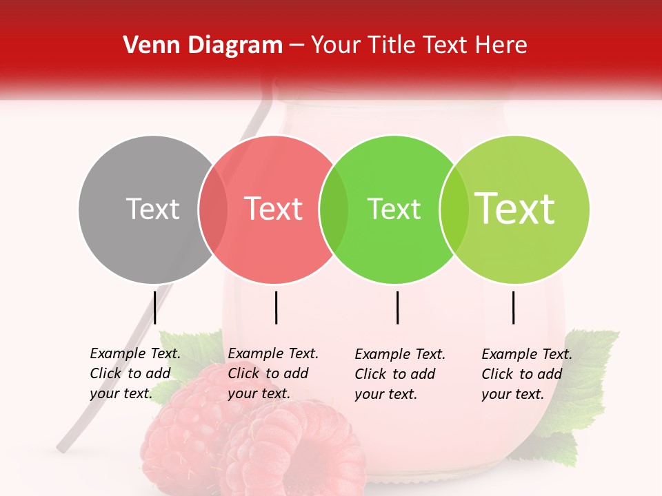 A Jar Of Pink Liquid With Raspberries And A Spoon PowerPoint Template