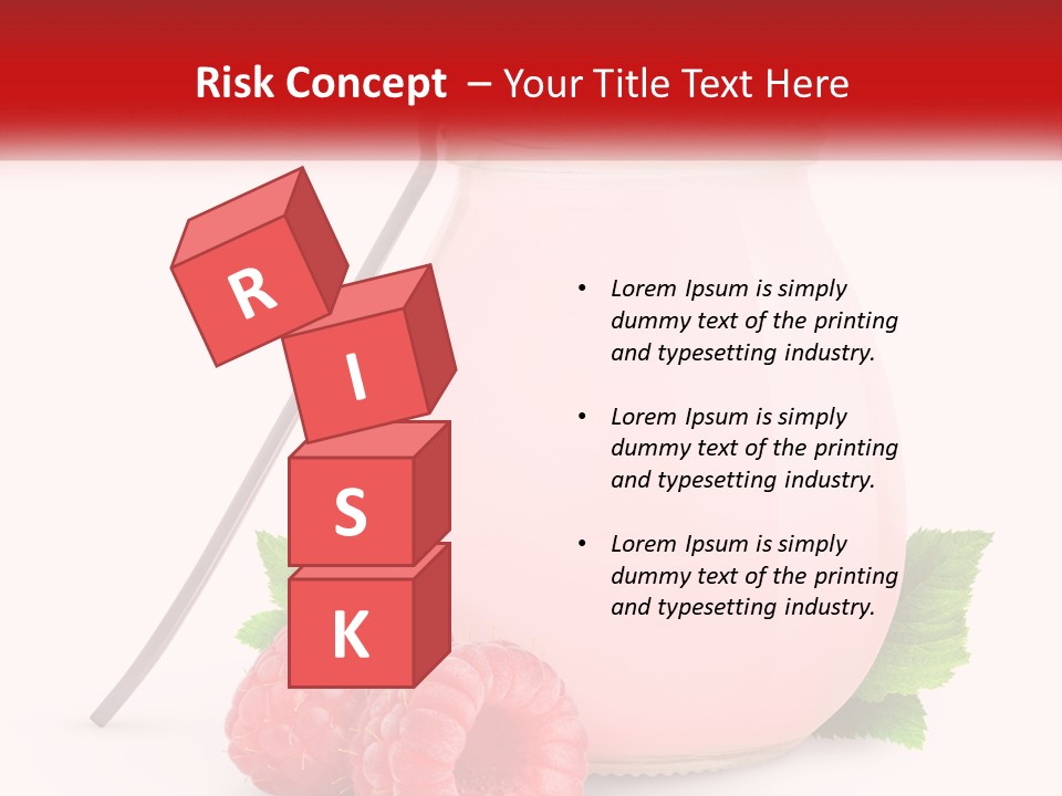 A Jar Of Pink Liquid With Raspberries And A Spoon PowerPoint Template