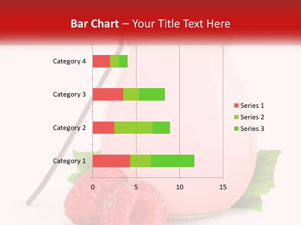 A Jar Of Pink Liquid With Raspberries And A Spoon PowerPoint Template