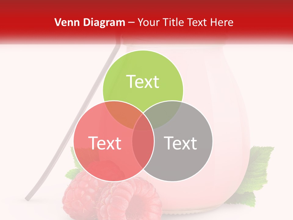 A Jar Of Pink Liquid With Raspberries And A Spoon PowerPoint Template