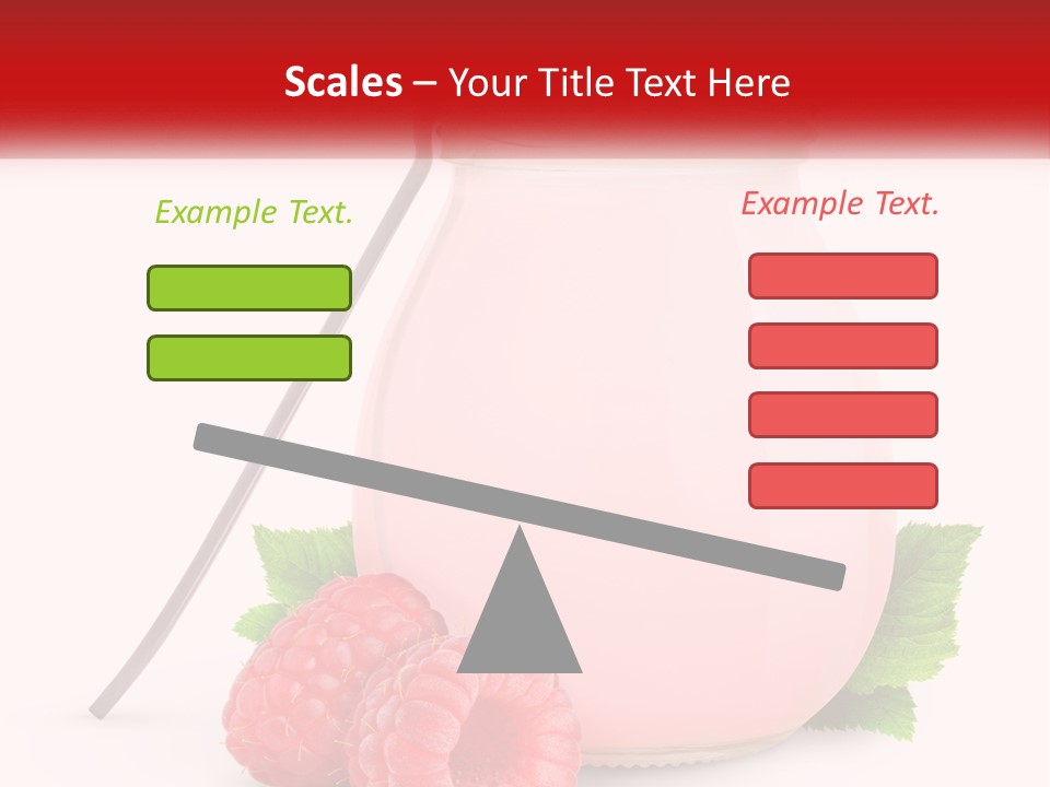 A Jar Of Pink Liquid With Raspberries And A Spoon PowerPoint Template