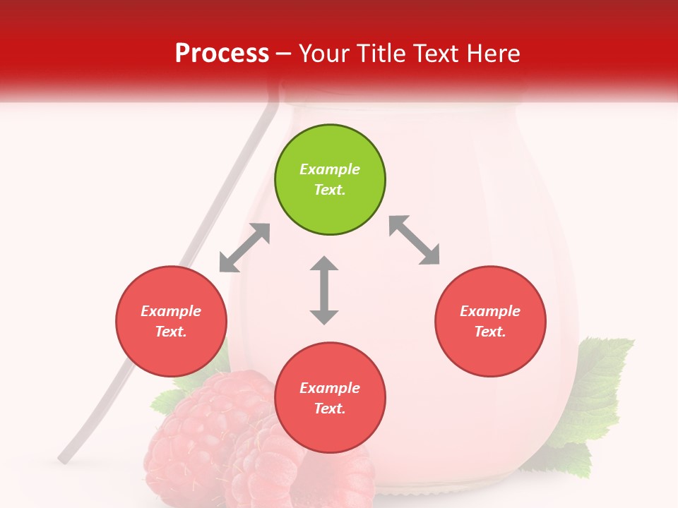 A Jar Of Pink Liquid With Raspberries And A Spoon PowerPoint Template