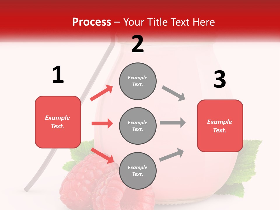A Jar Of Pink Liquid With Raspberries And A Spoon PowerPoint Template