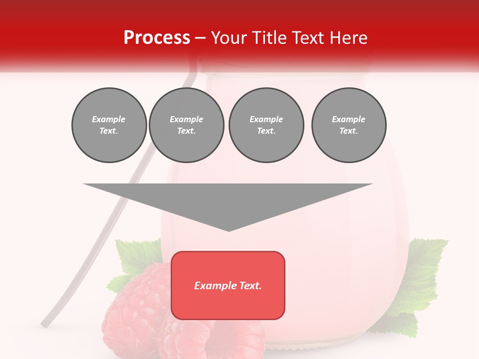 A Jar Of Pink Liquid With Raspberries And A Spoon PowerPoint Template