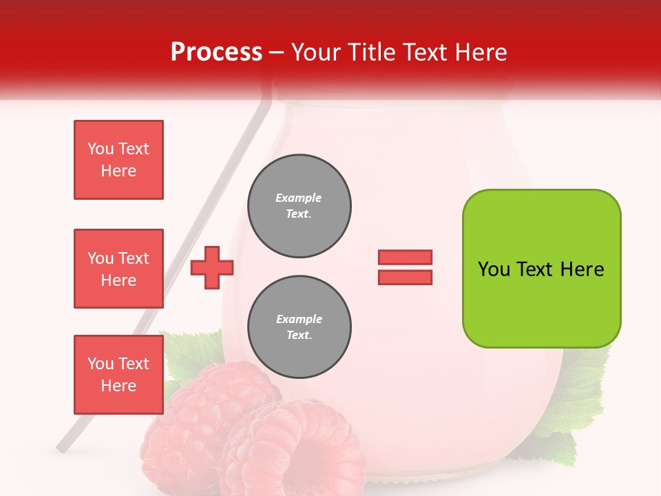 A Jar Of Pink Liquid With Raspberries And A Spoon PowerPoint Template