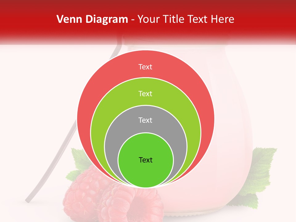 A Jar Of Pink Liquid With Raspberries And A Spoon PowerPoint Template