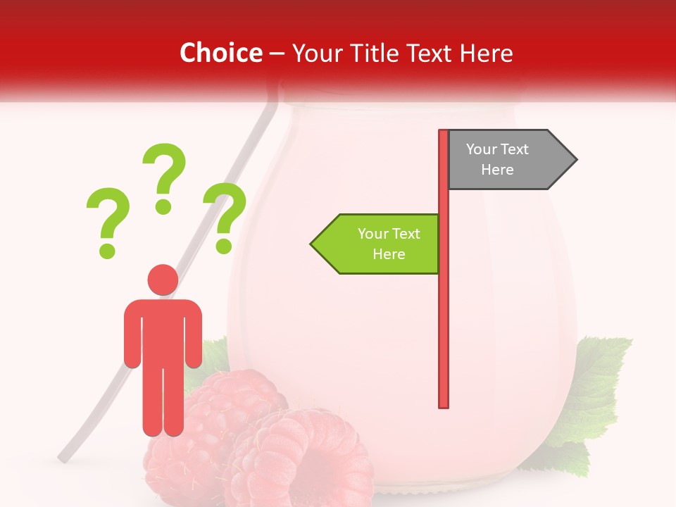 A Jar Of Pink Liquid With Raspberries And A Spoon PowerPoint Template