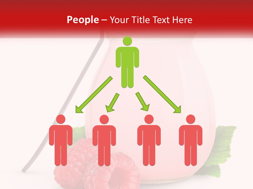 A Jar Of Pink Liquid With Raspberries And A Spoon PowerPoint Template