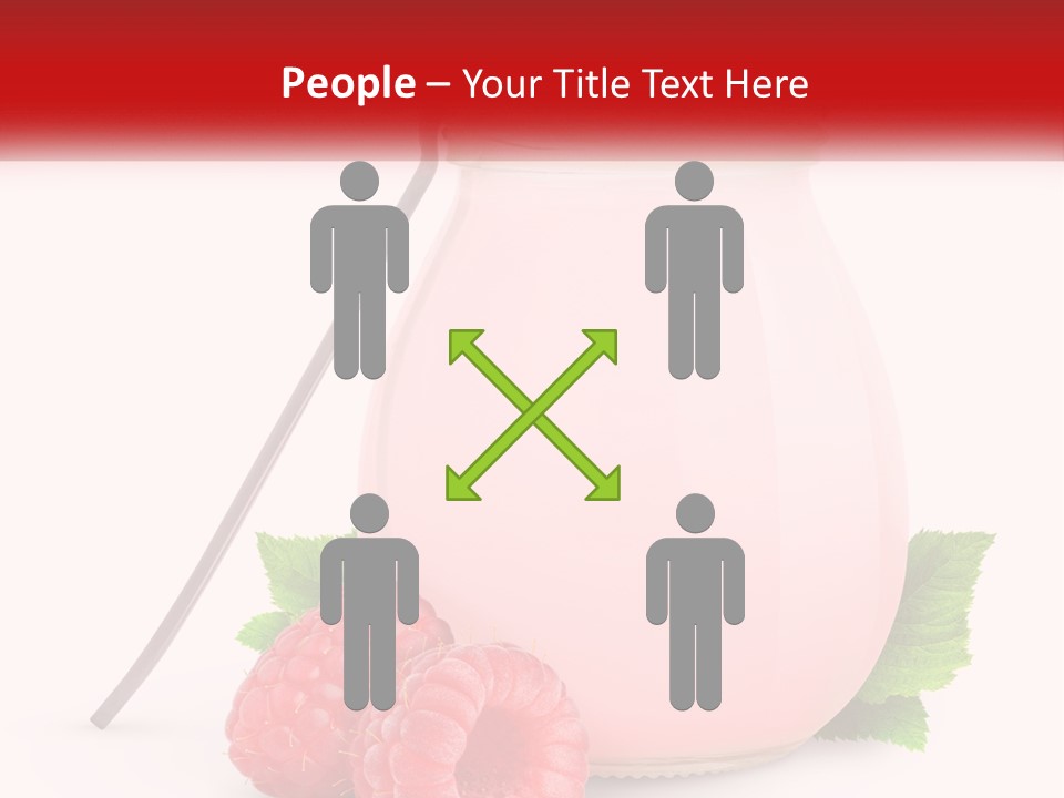 A Jar Of Pink Liquid With Raspberries And A Spoon PowerPoint Template