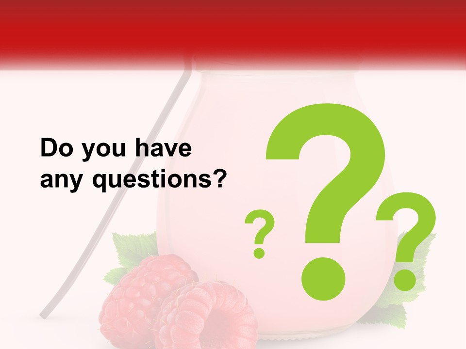 A Jar Of Pink Liquid With Raspberries And A Spoon PowerPoint Template