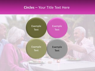A Group Of People Toasting Wine Glasses At A Table PowerPoint Template