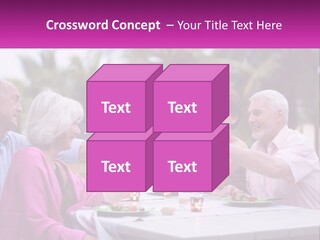 A Group Of People Toasting Wine Glasses At A Table PowerPoint Template