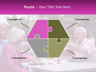 A Group Of People Toasting Wine Glasses At A Table PowerPoint Template