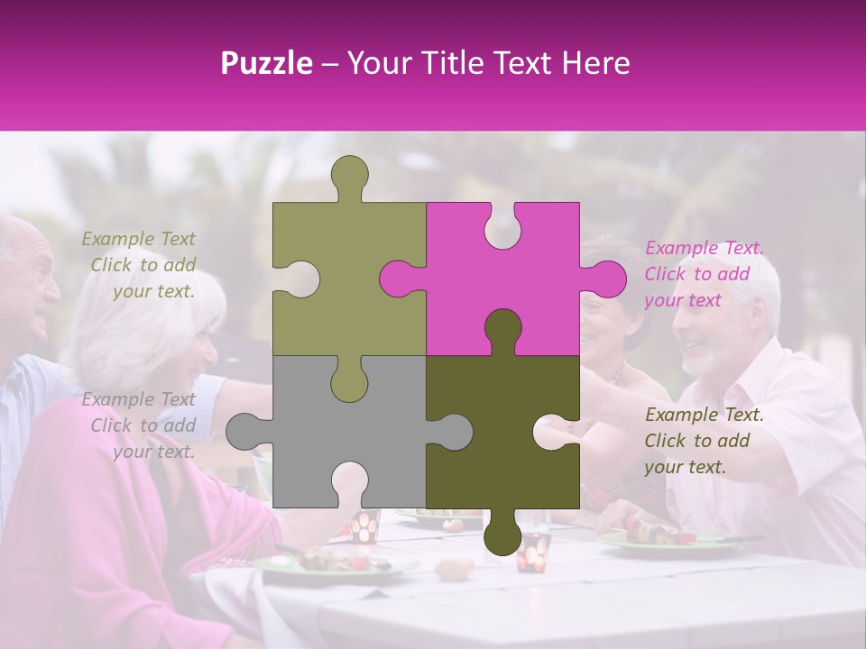 A Group Of People Toasting Wine Glasses At A Table PowerPoint Template