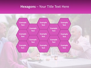 A Group Of People Toasting Wine Glasses At A Table PowerPoint Template