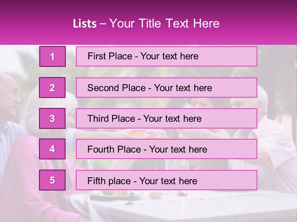 A Group Of People Toasting Wine Glasses At A Table PowerPoint Template