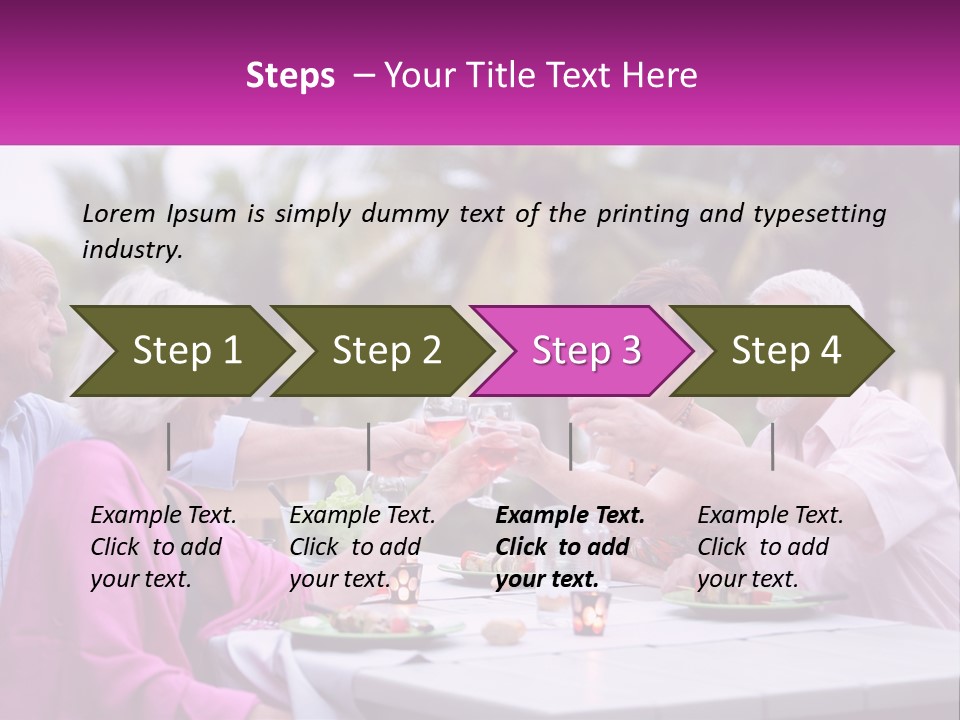 A Group Of People Toasting Wine Glasses At A Table PowerPoint Template