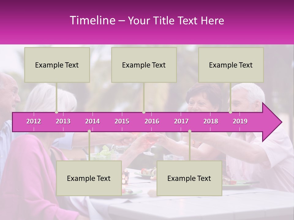 A Group Of People Toasting Wine Glasses At A Table PowerPoint Template