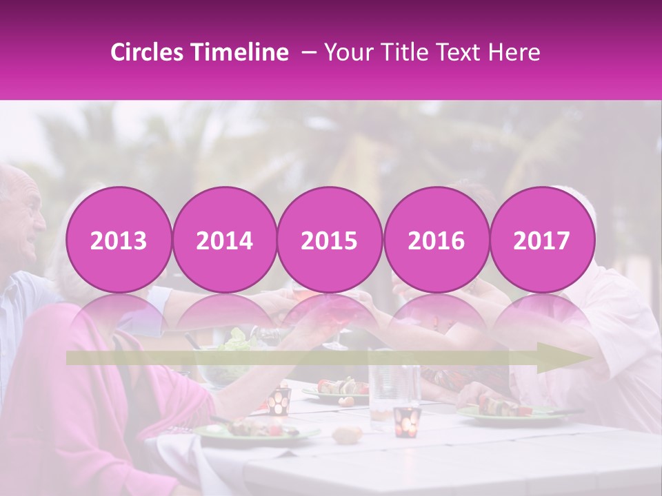 A Group Of People Toasting Wine Glasses At A Table PowerPoint Template
