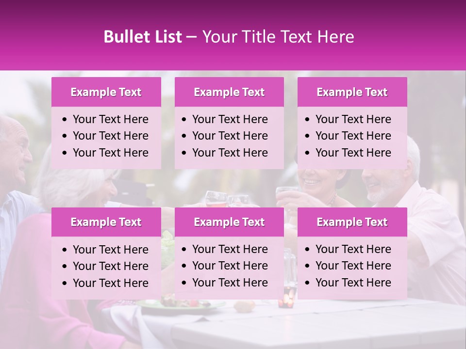A Group Of People Toasting Wine Glasses At A Table PowerPoint Template
