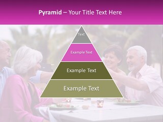 A Group Of People Toasting Wine Glasses At A Table PowerPoint Template