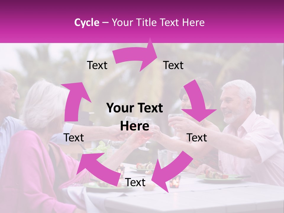 A Group Of People Toasting Wine Glasses At A Table PowerPoint Template