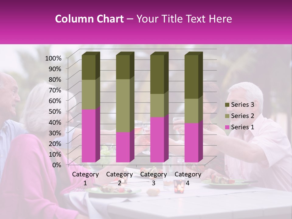 A Group Of People Toasting Wine Glasses At A Table PowerPoint Template