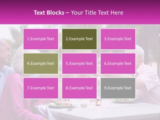 A Group Of People Toasting Wine Glasses At A Table PowerPoint Template