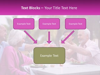 A Group Of People Toasting Wine Glasses At A Table PowerPoint Template