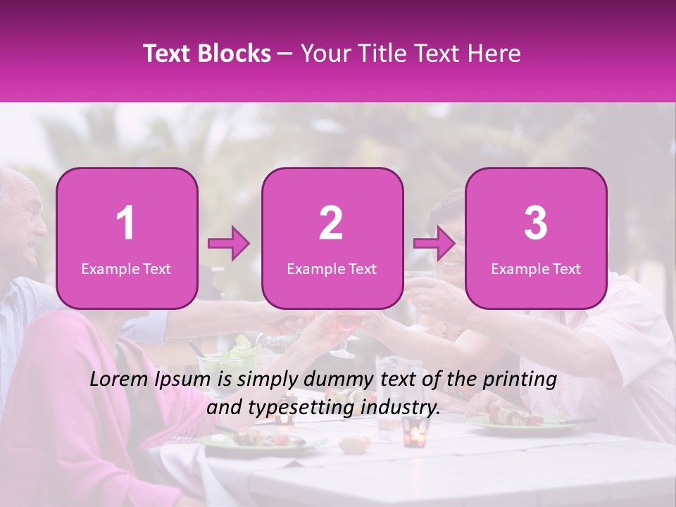 A Group Of People Toasting Wine Glasses At A Table PowerPoint Template