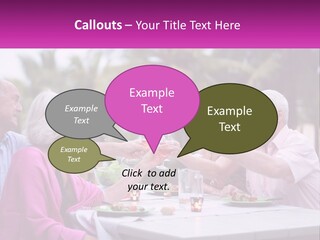 A Group Of People Toasting Wine Glasses At A Table PowerPoint Template