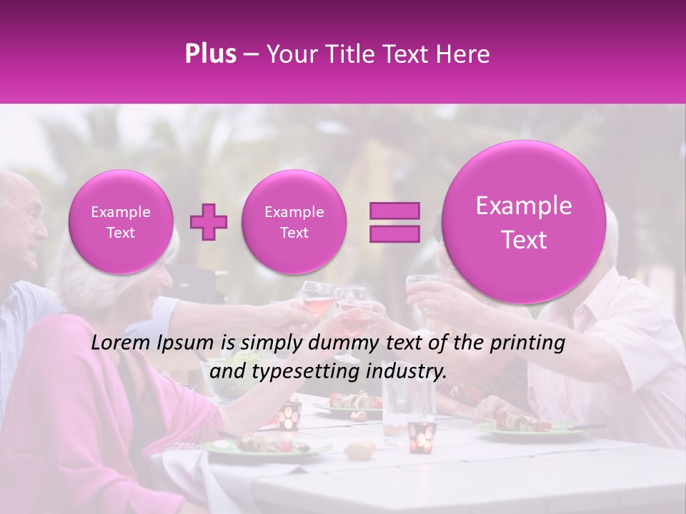 A Group Of People Toasting Wine Glasses At A Table PowerPoint Template